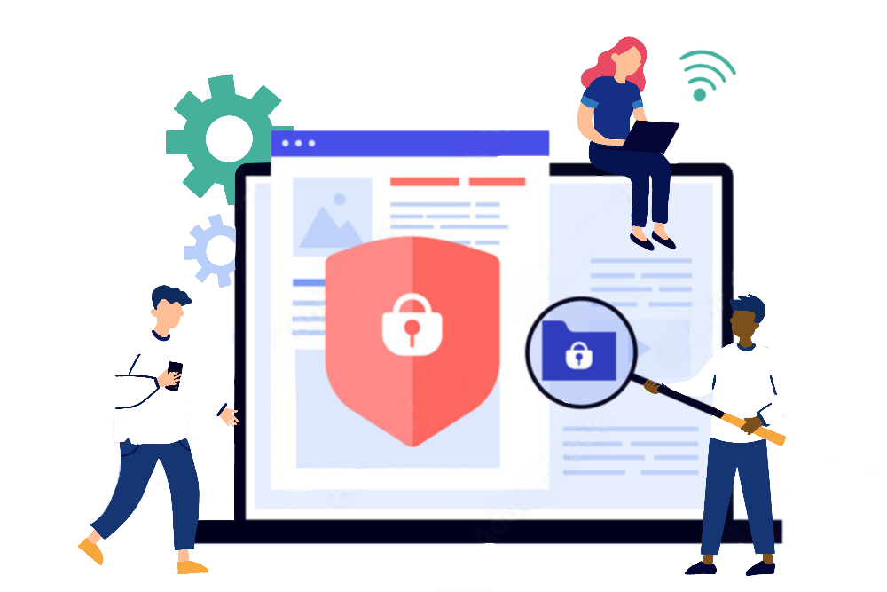 Illustration of secure broadband connection