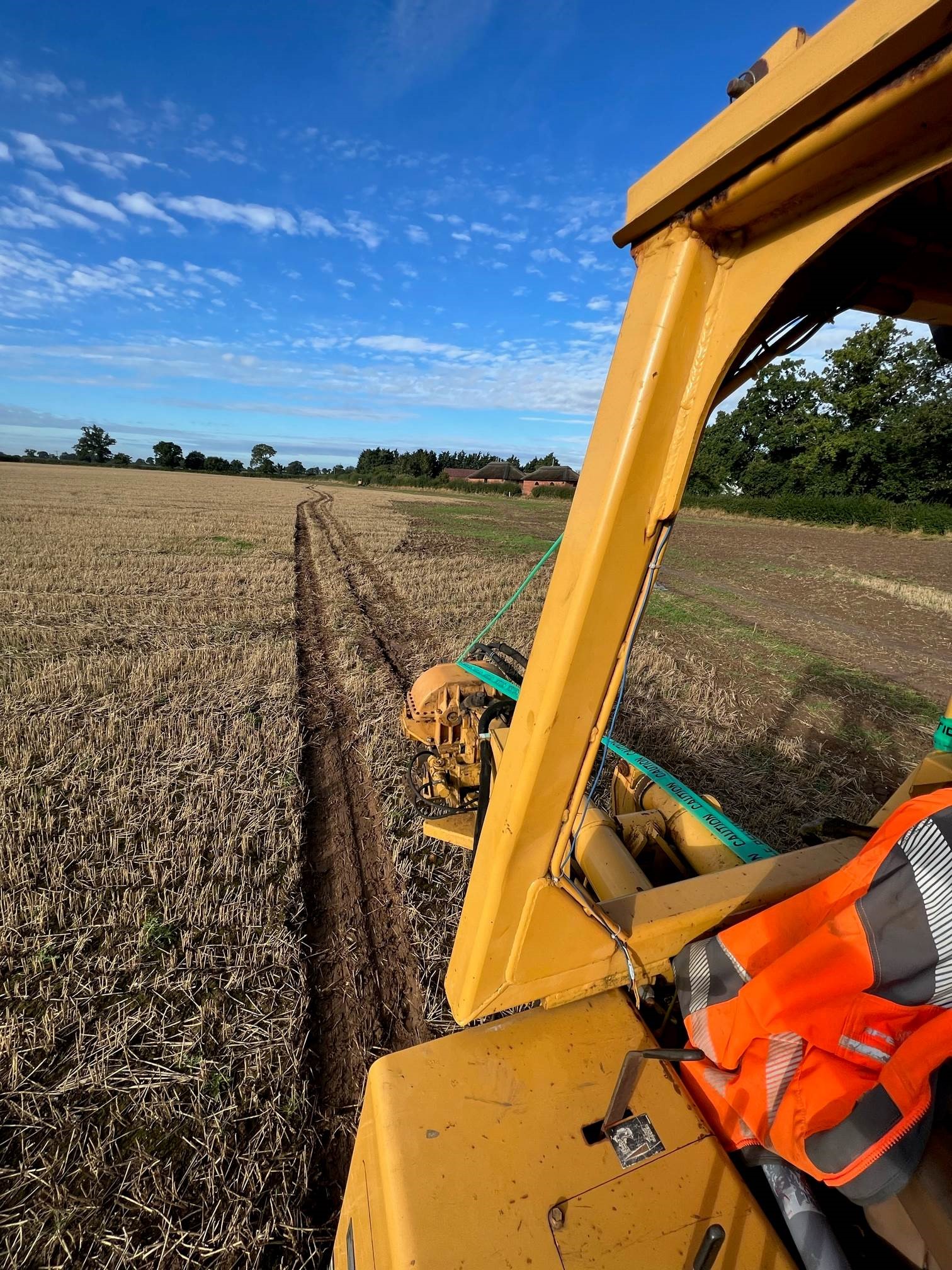 Fibre works in Witton with Vermeer plough