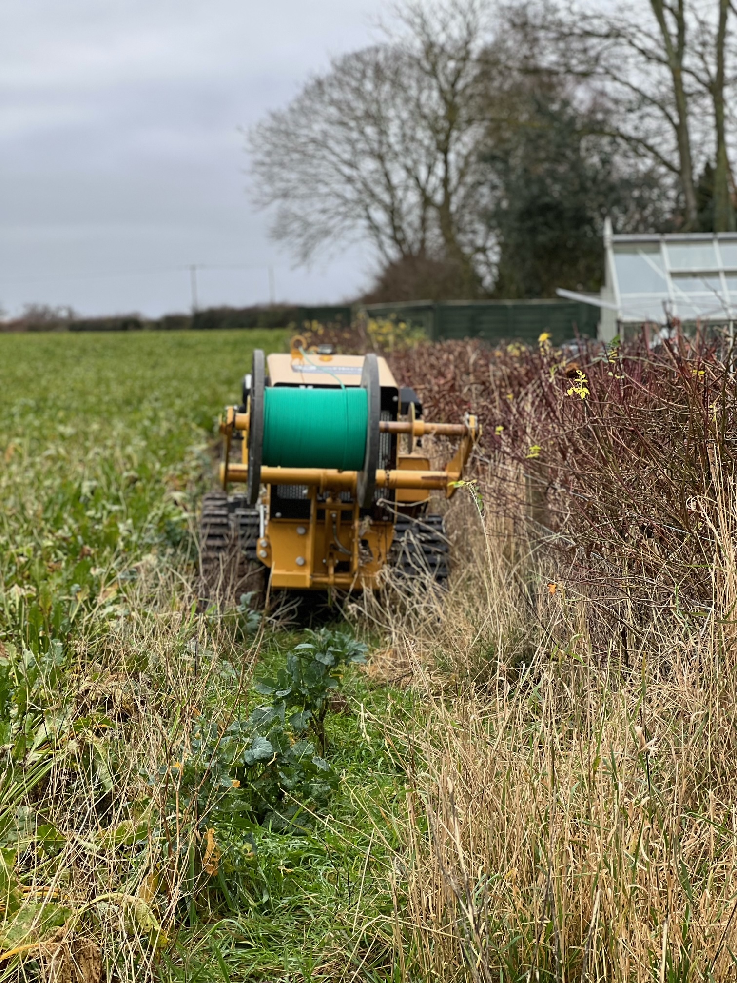 Fibre works in Witton with Vermeer plough